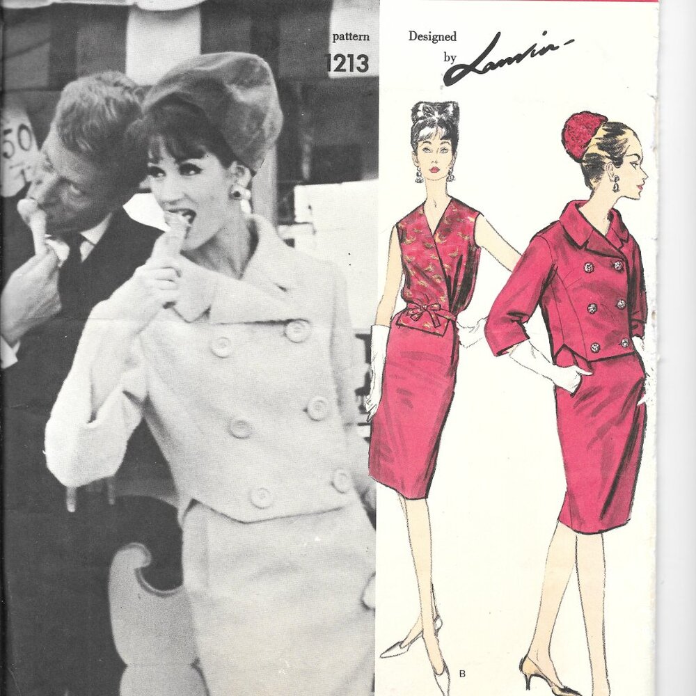 Vogue 1213 Paris Original Pattern LANVIN Vintage 1960s Size 14 w Label